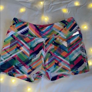 Multicolor spandex shorts